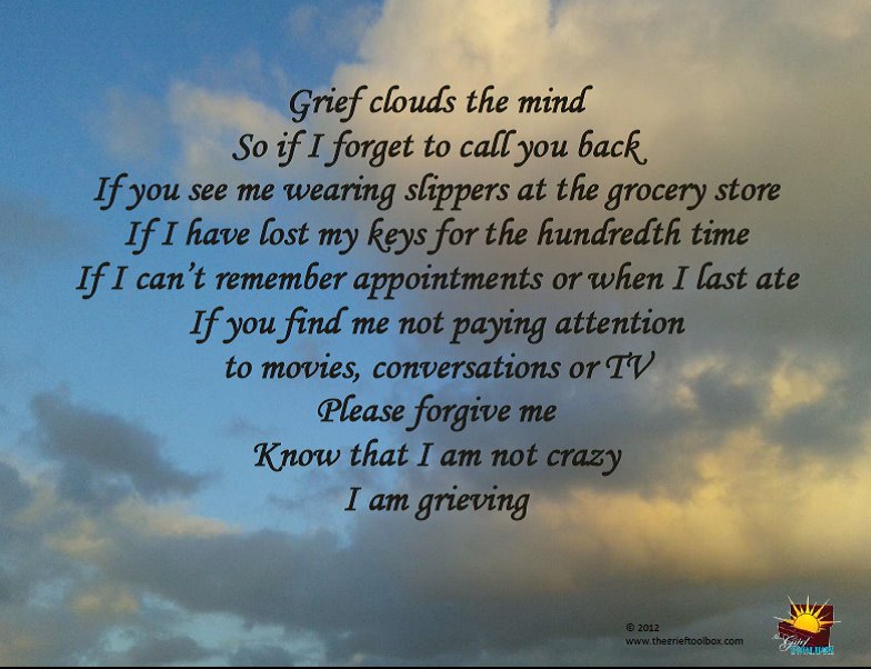 Grief Clouds The Mind The Grief Toolbox